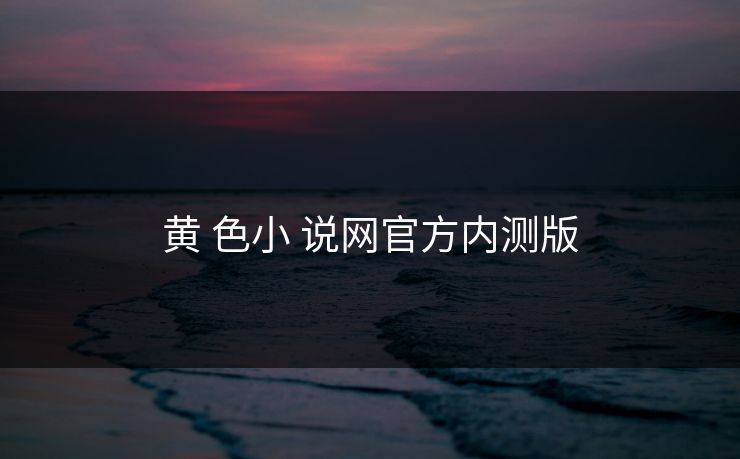 黄 色小 说网官方内测版